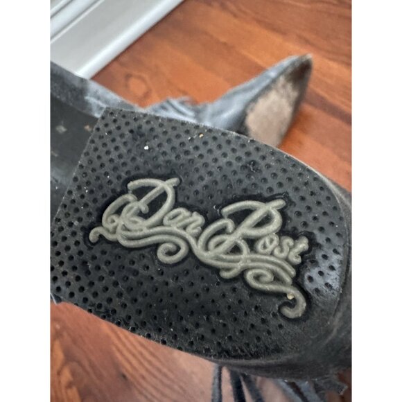 DAN POST Women 7.5 FRINGE Leather Suede Western Boots Blue - Picture 8 of 10